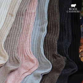 Long Cashmere Blend Slouch Socks - ARRIVING SOON - 0