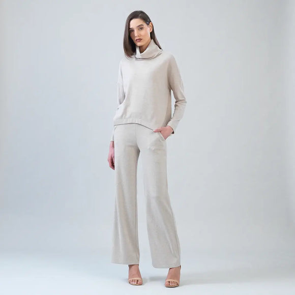 Clara Sunwoo Ultra Soft Travel Knit Turtleneck with Tipped Hem