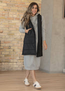 Polar Black Puff Vest Long - ARRIVING SOON-9