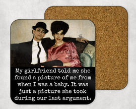 COASTER. Girlfriend Baby Picture. Cheeky Novelty Funny - 0