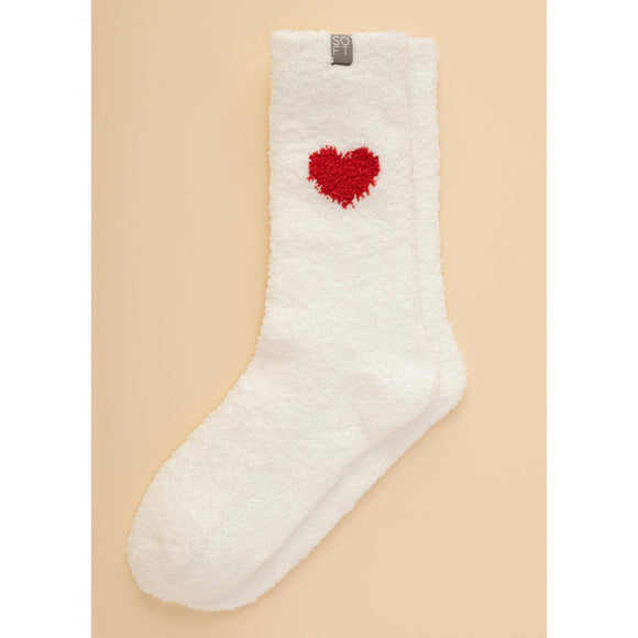 Softies Cozy Marshmallow Crew Socks with Grippers for Women
