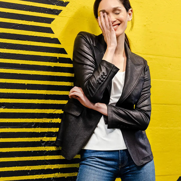 Clara Sunwoo Liquid Leather ™ Signature Pocket Blazer