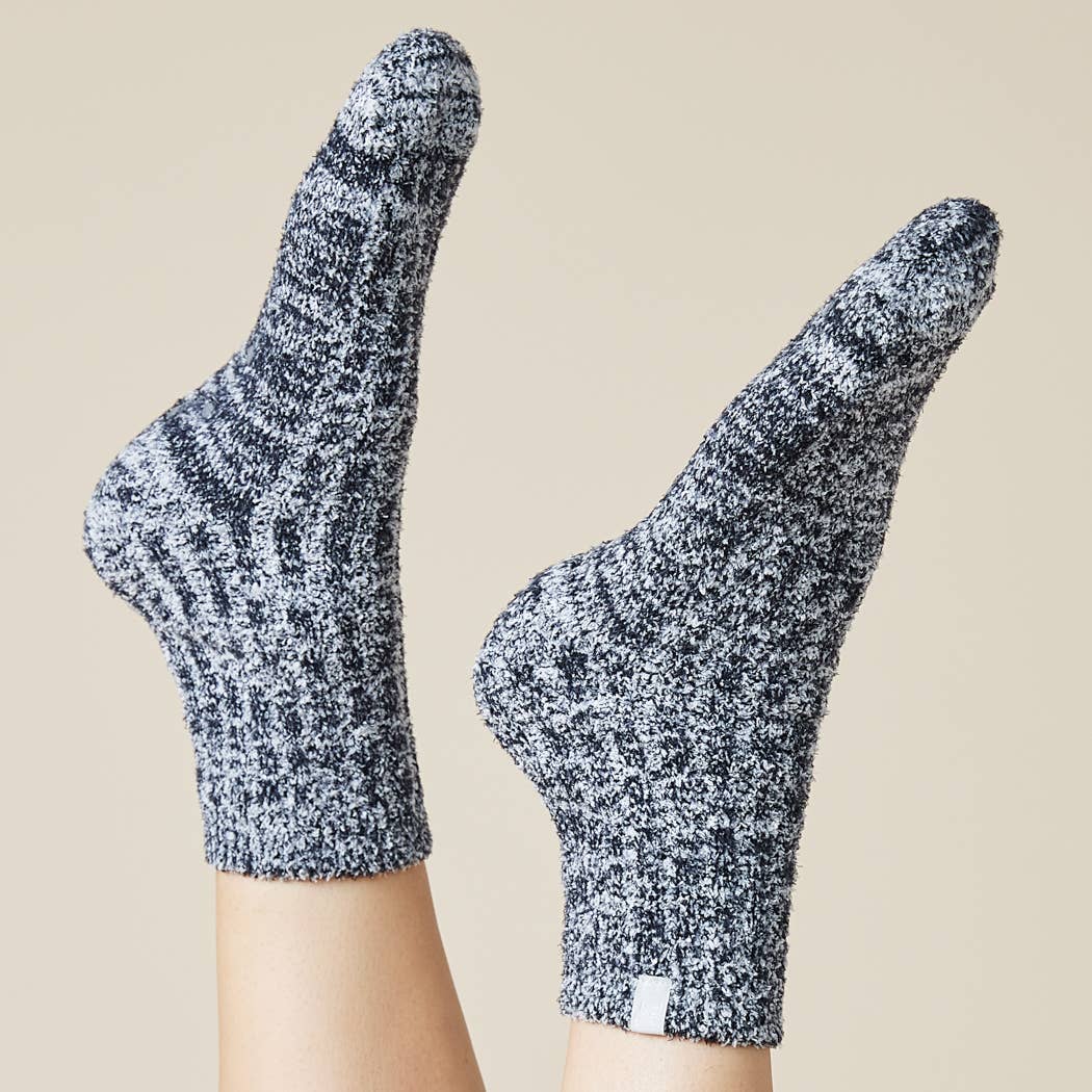Softies Cozy Marshmallow Crew Socks with Grippers for Women - 0