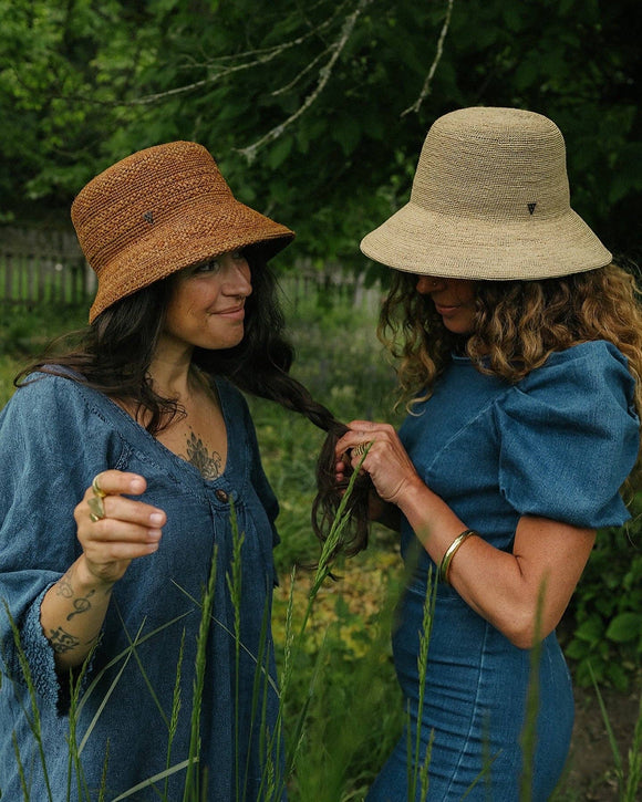 Mace | Raffia Straw Bucket Hat | Brown