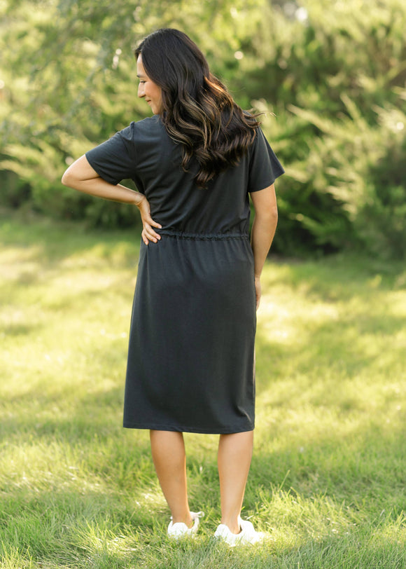Scout Zip Front Athletic Midi Dress