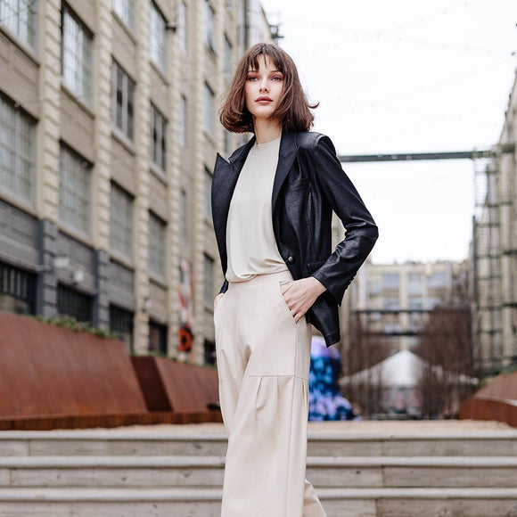 Clara Sunwoo Liquid Leather ™ Signature Pocket Blazer