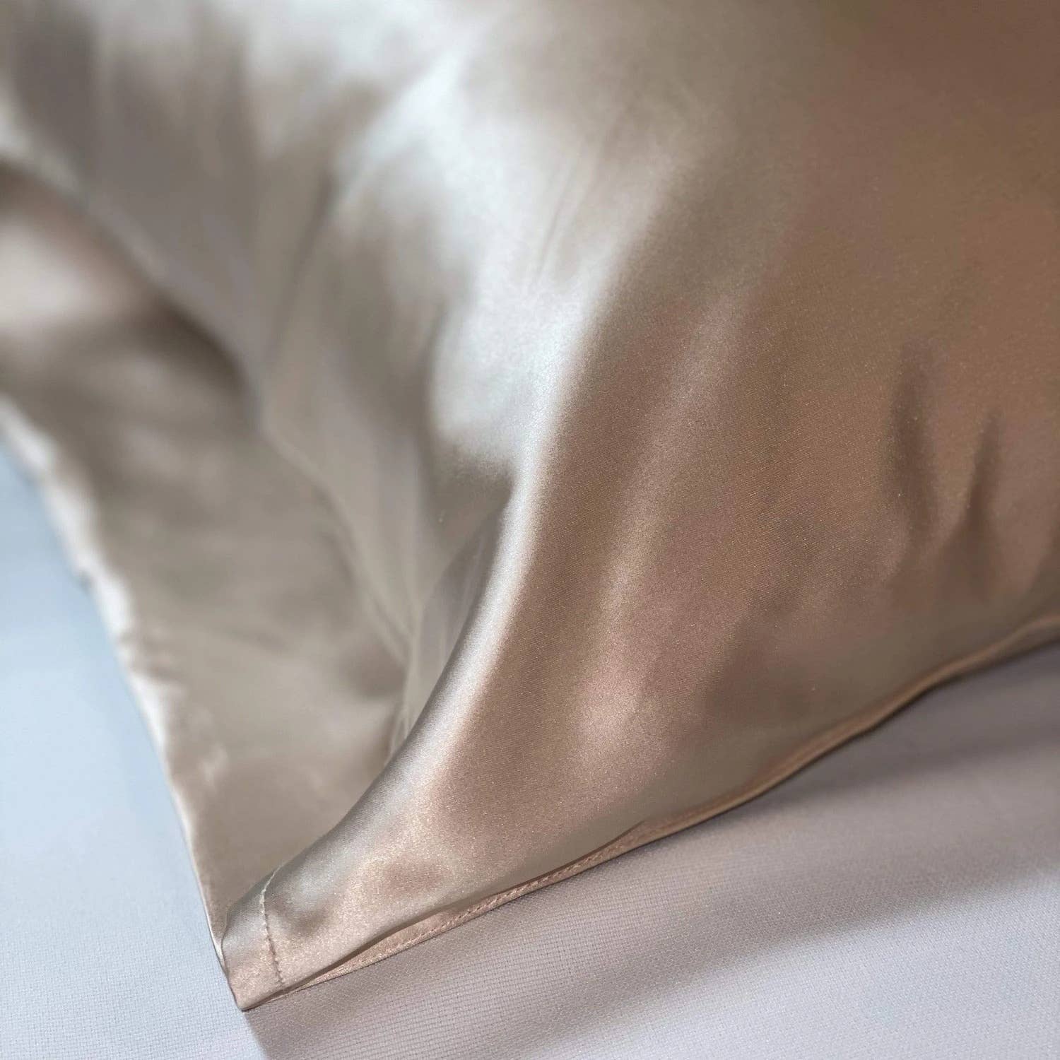 Queen Organic Silk Pillowcase - Champagne