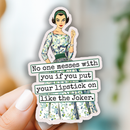 Funny STICKER. Lipstick Like The Joker.-2