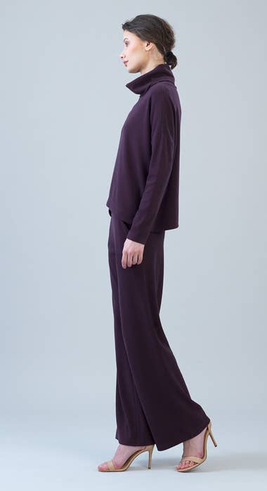 Clara Sunwoo Ultra Soft Travel Knit Turtleneck with Tipped Hem
