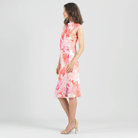 Clara Sunwoo Side Slit Midi Dress - Sunset Petals