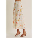 Watercolor Abstract Bias-Cut Midi Skirt-3