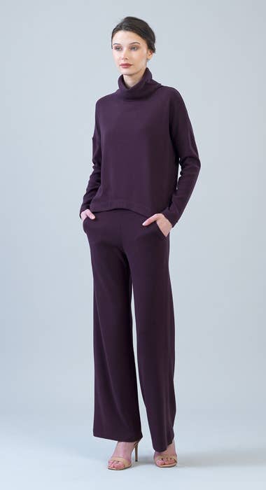 Clara Sunwoo Ultra Soft Travel Knit Turtleneck with Tipped Hem