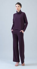 Clara Sunwoo Ultra Soft Travel Knit Turtleneck with Tipped Hem-14