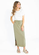 Inherit Bradi Side Zipper Midi Skirt-8