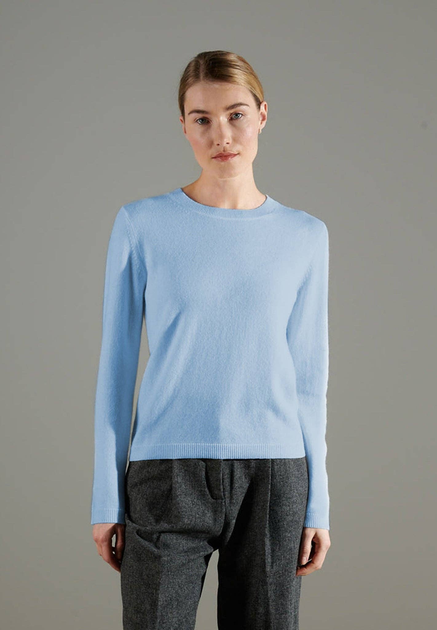 Studio Cashmere NAMI 4 Sky blue cashmere crew neck sweater - 0