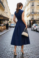 Two Way Zip Up Midi Dress-3
