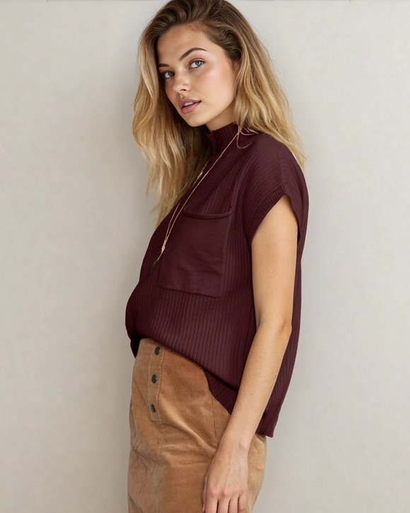 Indie & Co. Ayla Short Sleeve Knit Sweater