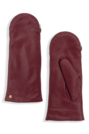Sydney Cashmere Lined Convertible Leather Mittens - Women - 0