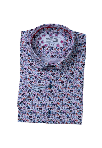 7 Downie 9018 Short Sleeve Sport Shirt – Multi