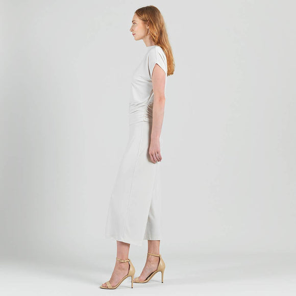 Clara Sunwoo Side Ruched Boat Neck Top - RESTOCKING IN JANUARY