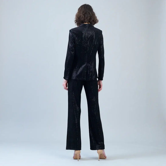 Clara Sunwoo Velvet Shimmer Signature Pocket Blazer