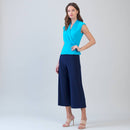 Clara Sunwoo Draped V-Neck Ruched Soft Knit Sleeveless Top-3