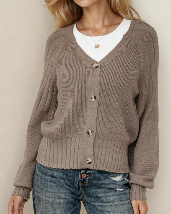 Indie & Co. Jane Mixed Texture Cardigan