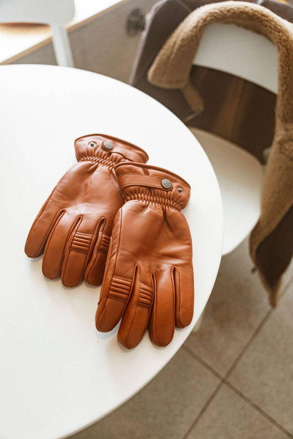 Fraser Motorcycle Inspired Leather Gloves - Men
