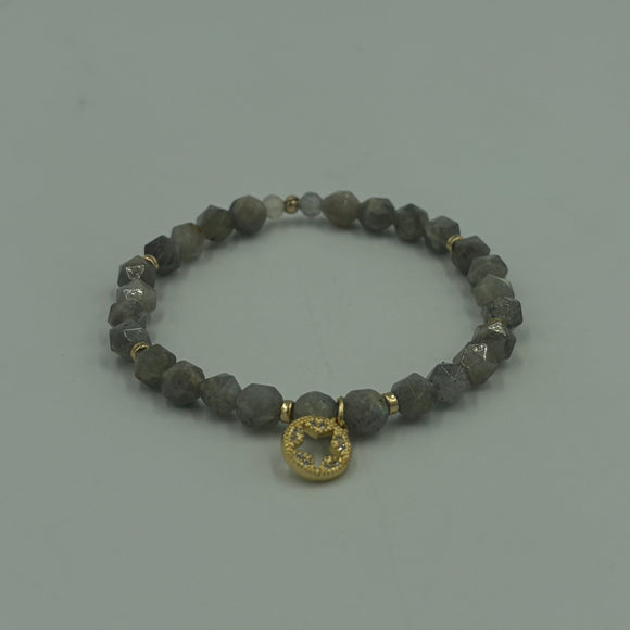 Joanna Bisley Bracelet Faceted Labradorite 6mm with Star