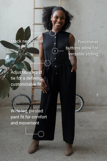 Terrera Aria Belted Bamboo Jumpsuit