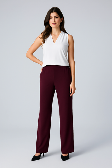 Iris Setlakwe Straight Leg Pull up Pant Boxer Waist Band