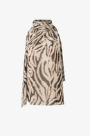 Iris Setlakwe Printed Sleeveless Blouse with Scarf-2