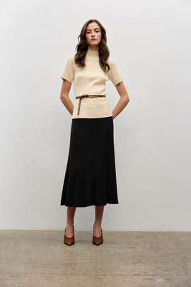 Iris Setlakwe Rib Knit Midi Skirt