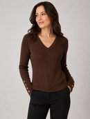Iris Setlakwe Long Sleeve V-Neck Rib Top-1