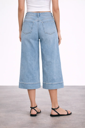 Fidelity Cardi Crop Denim - 0