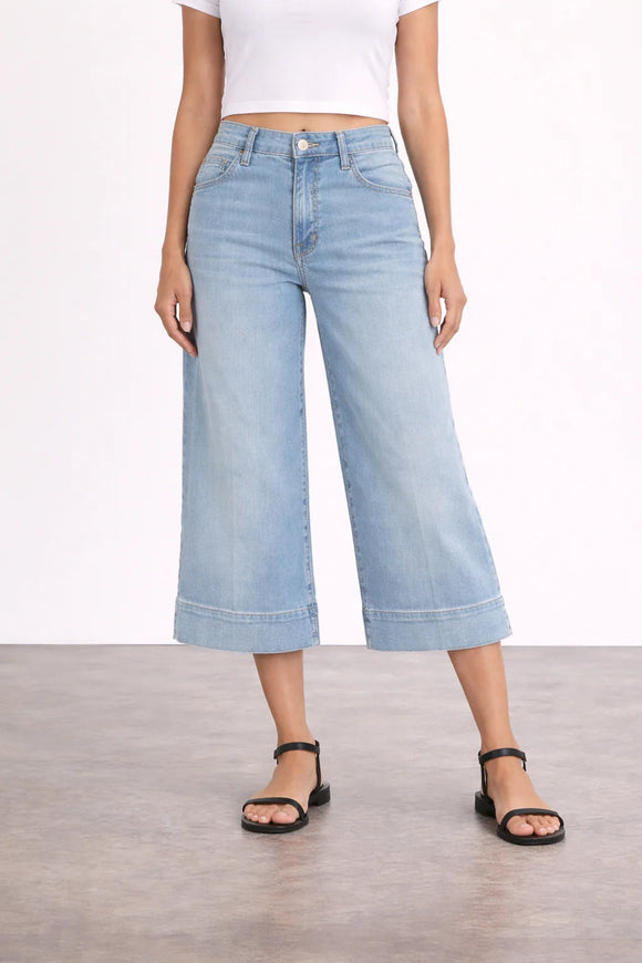 Fidelity Cardi Crop Denim