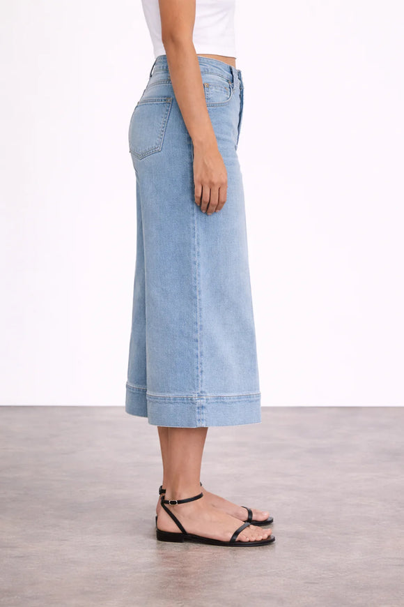 Fidelity Cardi Crop Denim