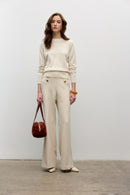 Iris Setlakwe Cashmere Blend Long Sleeve Crewneck Sweater-2