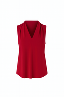 Iris Setlakwe Matte Jersey Sleeveless Pleated V-Neck Top-7