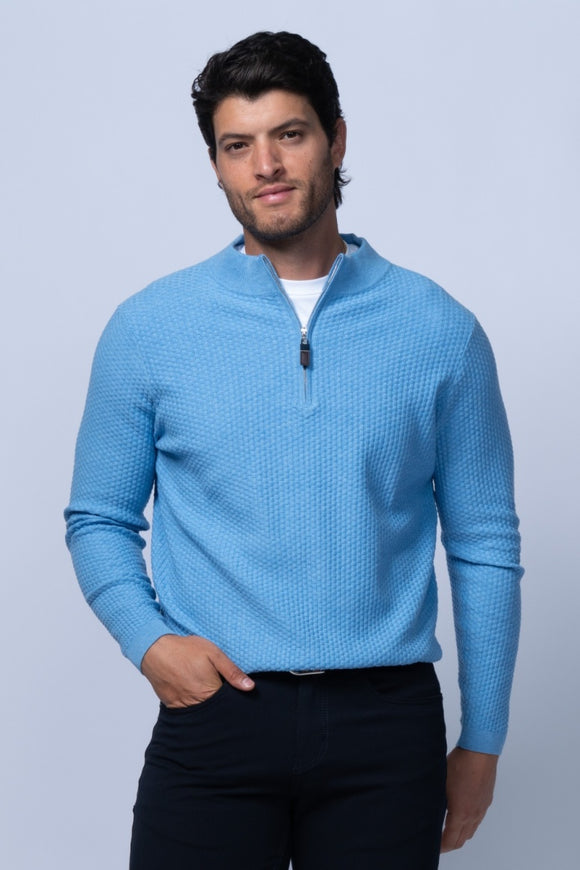 7 Downie Dolomite Waffle Knit Sweater