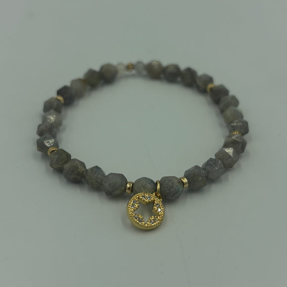 Joanna Bisley Bracelet Faceted Labradorite 6mm with Star