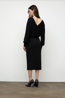 Iris Setlakwe Merino Blend VNeck Sweater Button Detail-2