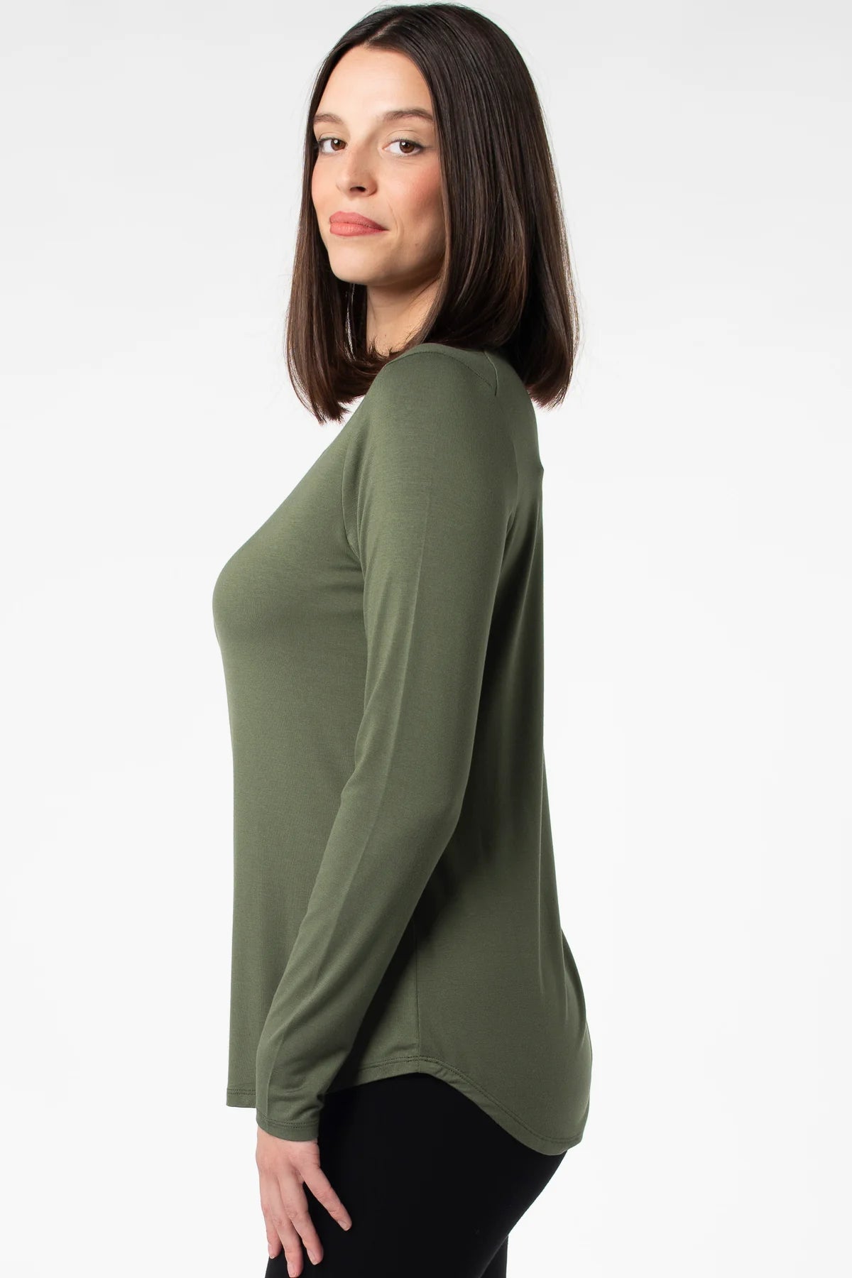 Terrera Georgia Crew Neck Long Sleeve Top - 0