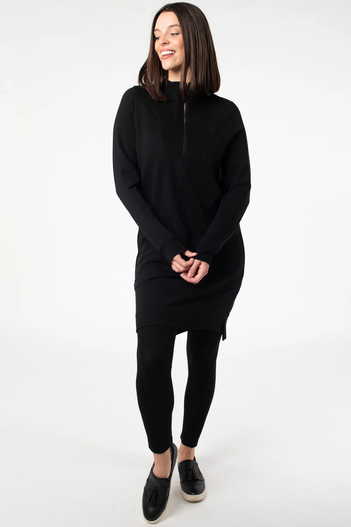 Terrera Sabelle Half Zip Fleece Dress