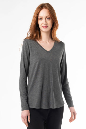 Terrera ELLIE Long Sleeve V-Neck Top