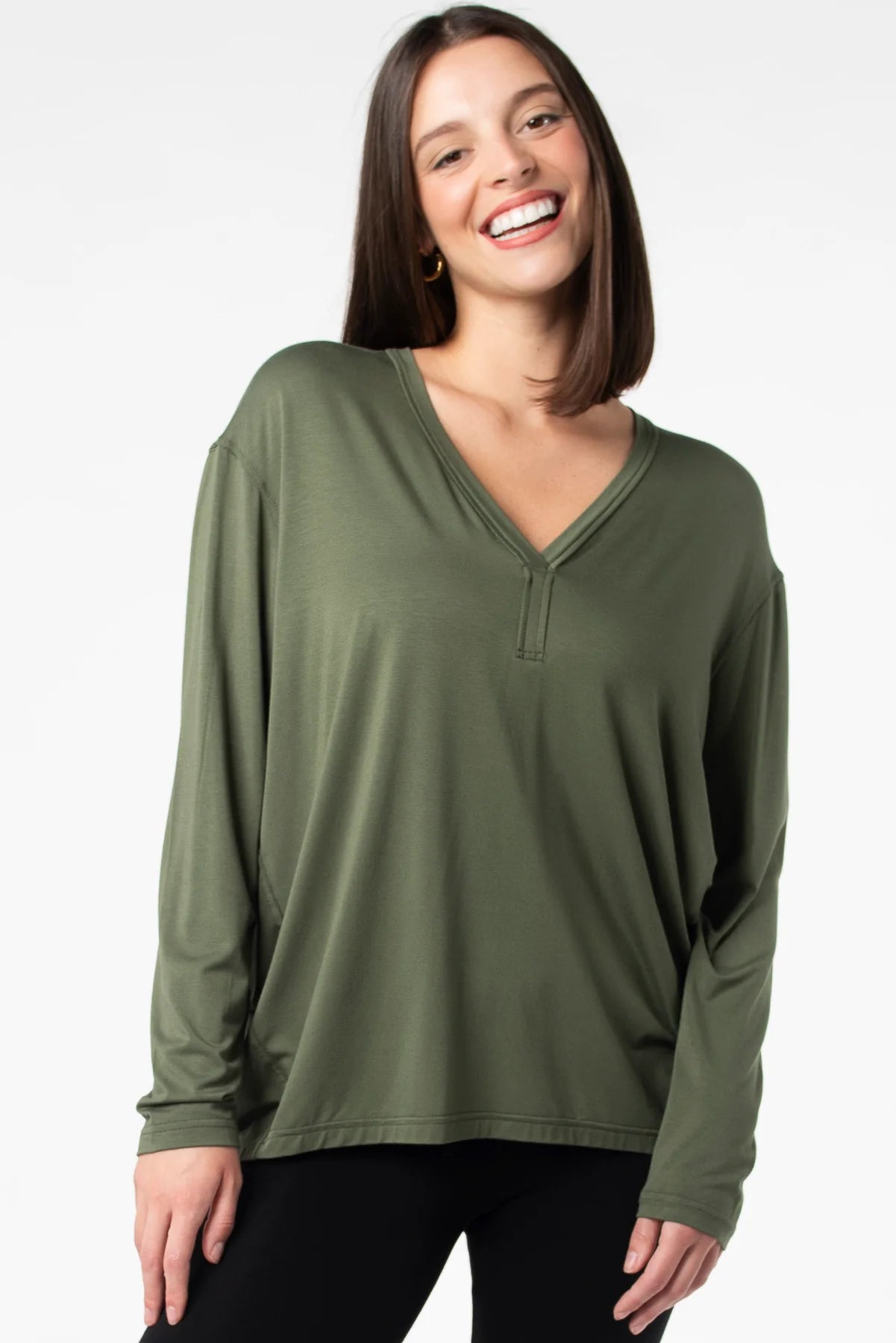 Buy sencha-green Terrera Mila Cocoon Top