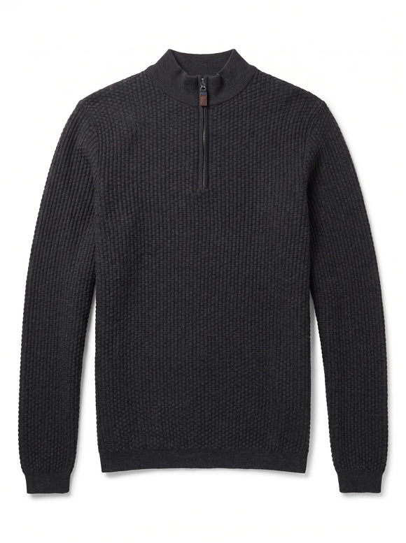 7 Downie Dolomite Waffle Knit Sweater