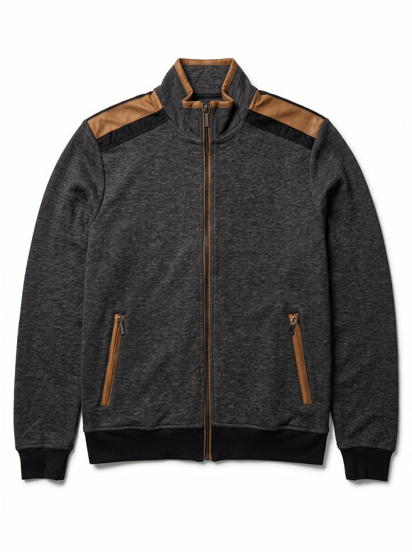 7 Downie Aria Full Zip with Suede Accent