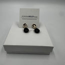Joanna Bisley Black Onyx Smooth Teardrop & Gold Stud-2