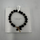Joanna Bisley Swarovski Crystal and Black Pearl Gold Key Bracelet-2
